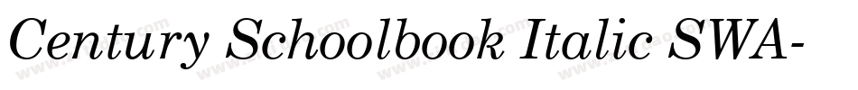 Century Schoolbook Italic SWA字体转换
